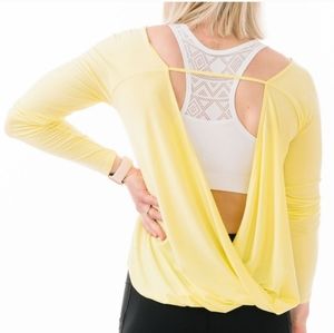 Zyia yellow namaste long T EUC size XL